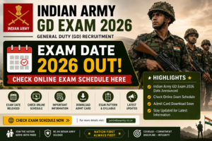 Indian Army GD Exam Date 2026 Out, Check Online Exam Schedule Here